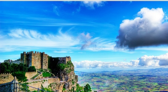 a sight of erice from above