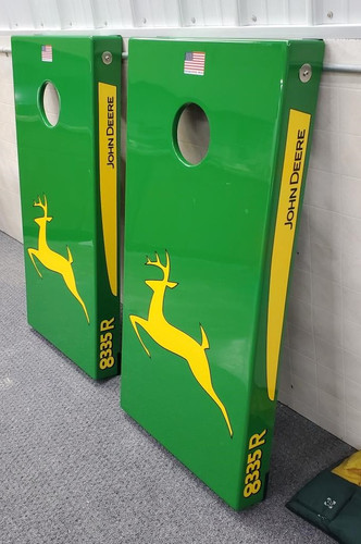 John Deere 8335R Cornhole Boards with Tournament style bagsCorn Hole