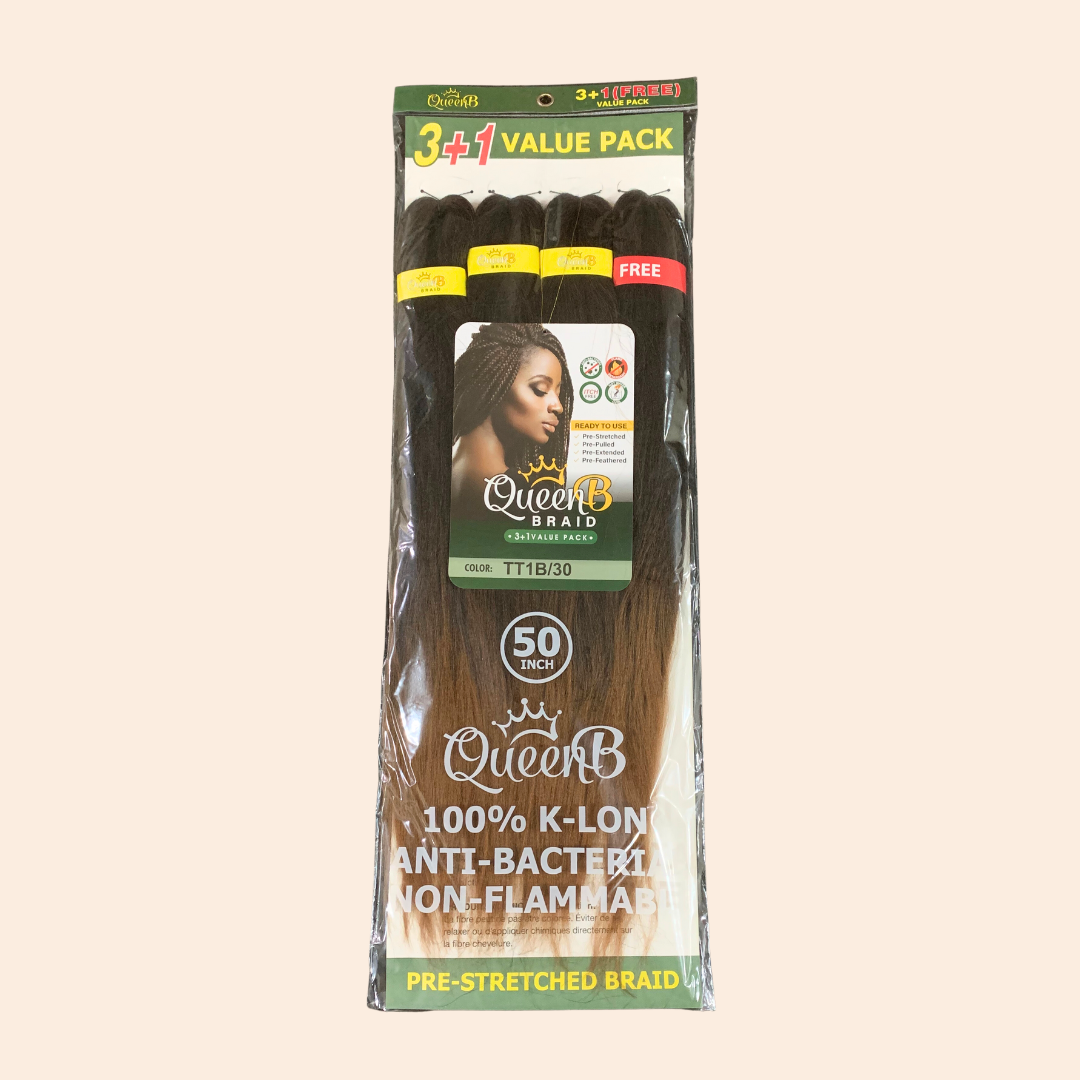 QueenB Braid 3+1(Free) Value Pack (TT1B/30) 50"