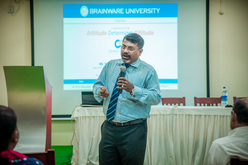 Speaker at Brainware University: "Attitude Determines Altitude"