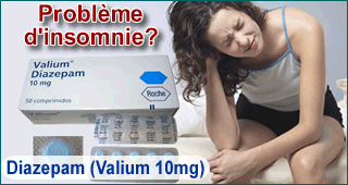 Valium Diazepam contre le stress et l'insomnie 