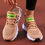 Miniatura: Lightweight Breathable Mesh Women'S Sports Shoes, Solid Color Low-Top Running Sh