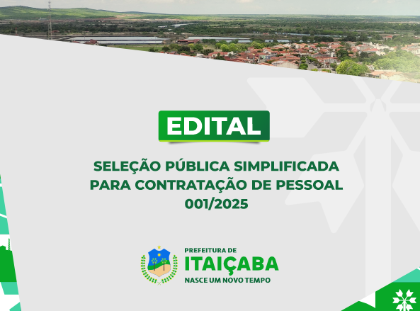 Prefeitura de Itaiçaba abre seleção para contratação temporária na área da Educação