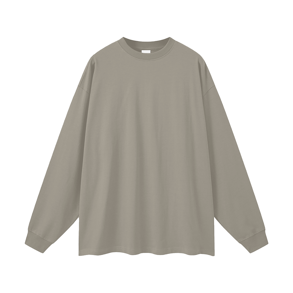 Thumbnail: Oversized Long Sleeve T-Shirt White Logo