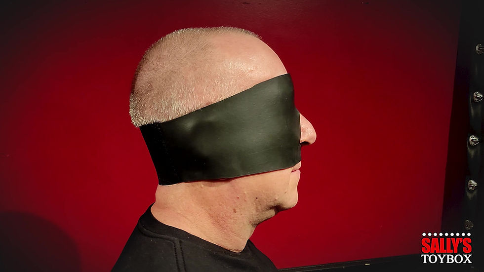 Thumbnail: Neoprene Bondage Blindfold with Nose Cutout