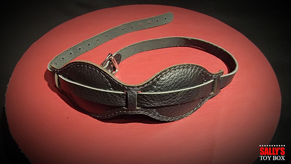 Leather blindfold with padded eyes