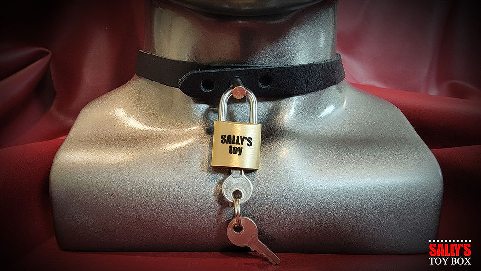 Personalized BDSM collar with Padlock