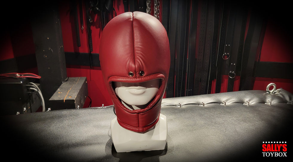 bdsm hood for sucking cock