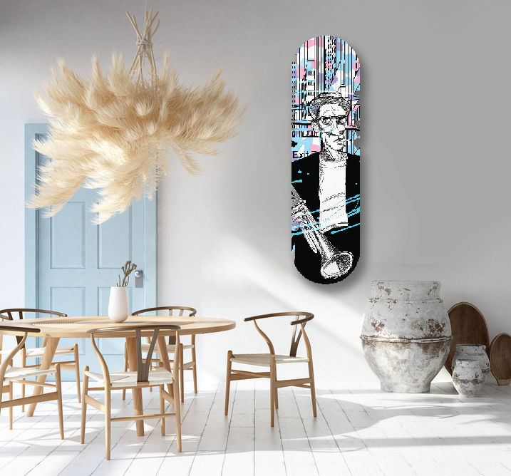 תמונה ממוזערת: Jacob Trager | Urban Jazz Skateboard Wall Art - JT