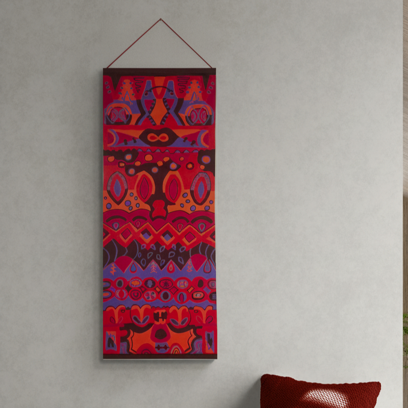 Art by Vered | יצירה צבעונית מקורית בסגנון אתני לתלייה על הקיר