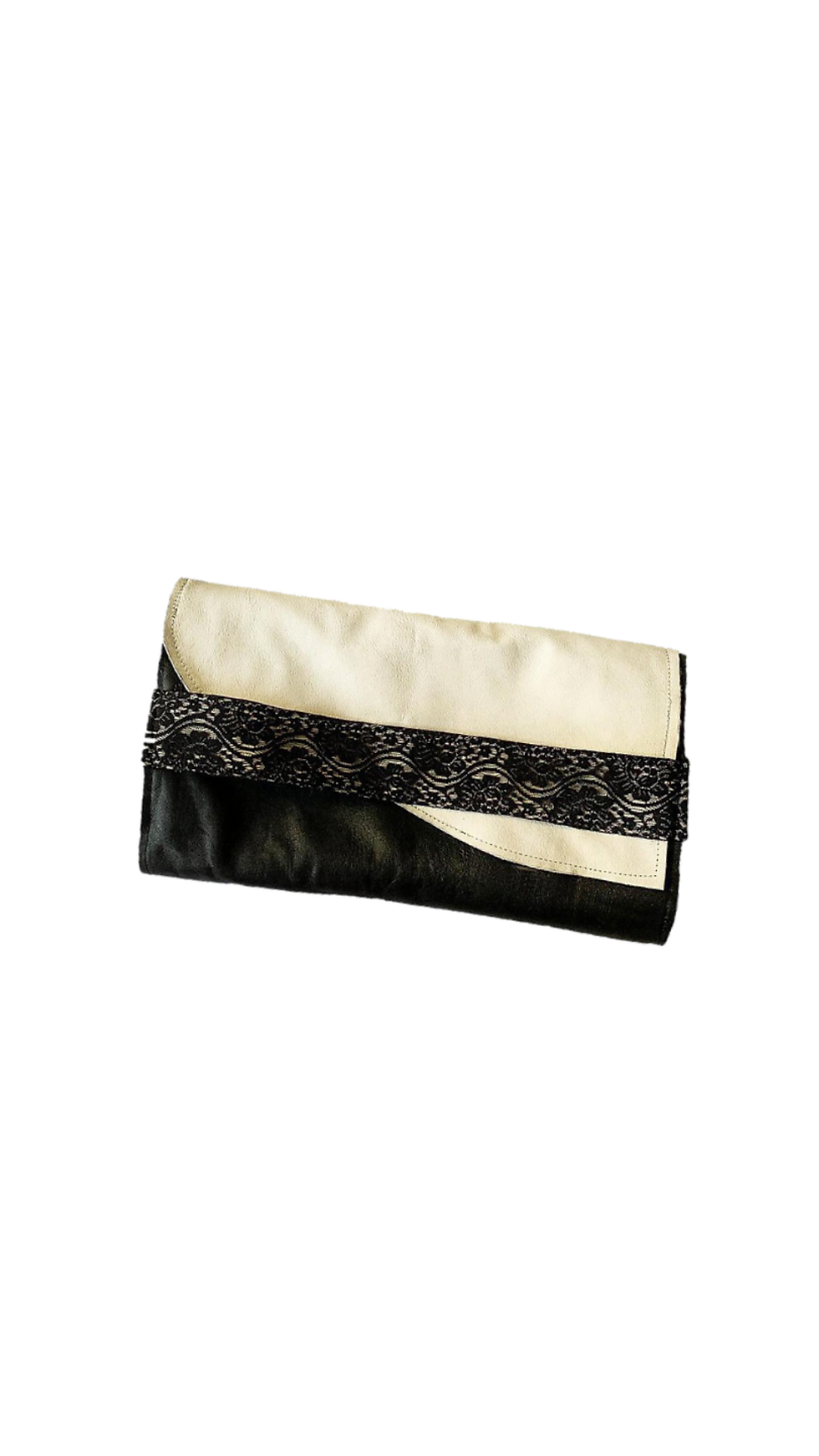תמונה ממוזערת: Black and White Envelope Clutch