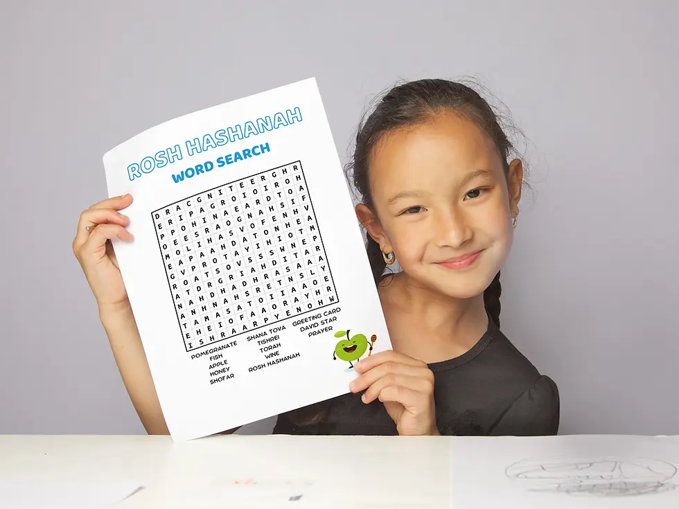 Thumbnail: 5 Printable Rosh Hashanah Activity Pages for Kids, Rosh Hashanah Activities