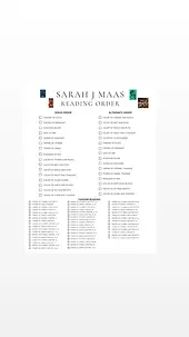 Sarah J Maas reading order