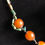 Thumbnail: Necklace Vintage, Amber beads,turquose,pottery.