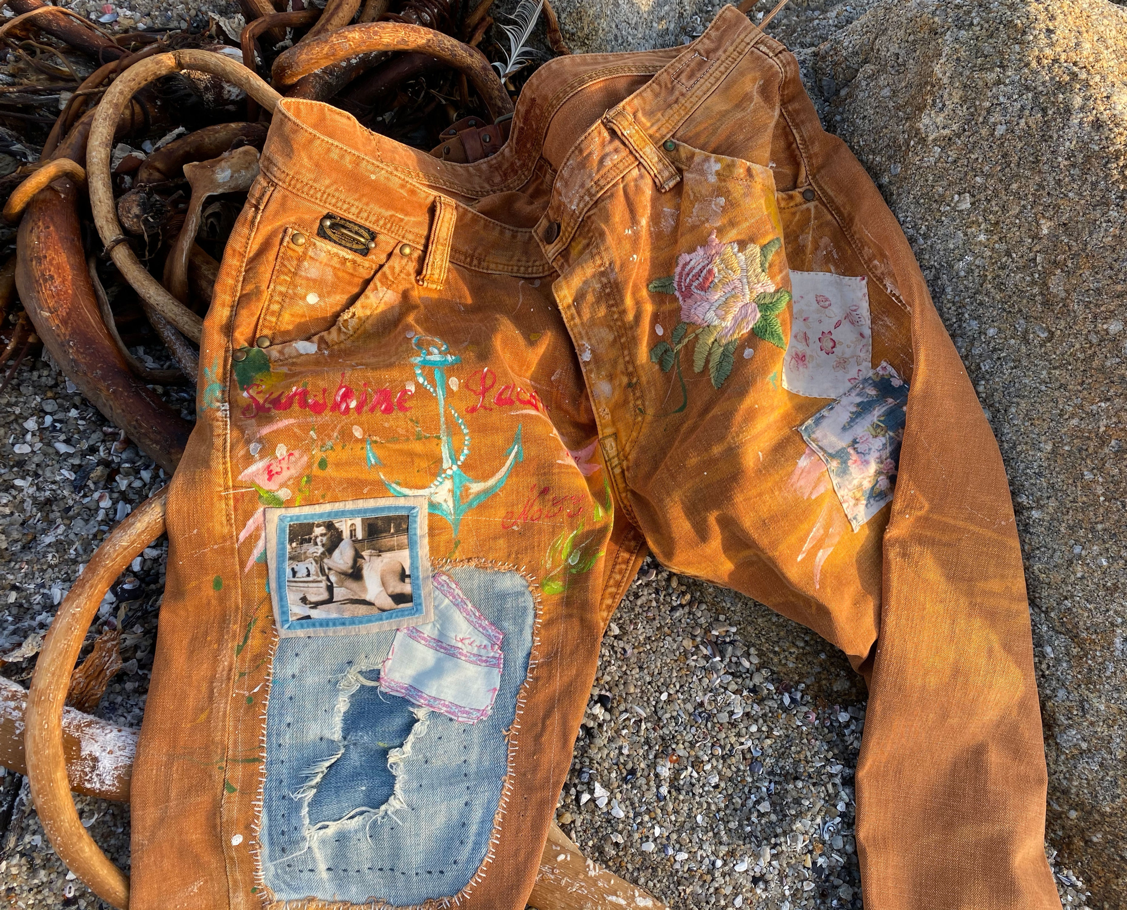 PRPS Jackeroo Jeans Men's size 38x34 Custom Hand Painted