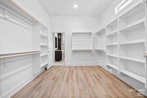 Carolina Garden Home oversized closet. Built by Bespoke Homes.