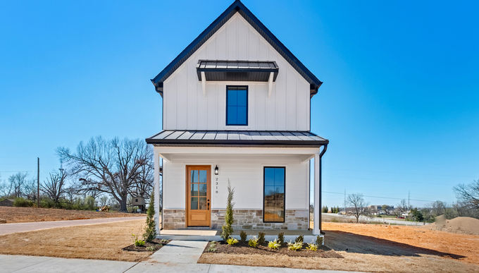 Front exterior of the Hampton Cottage Home – Bespoke Homes, Rogers, AR