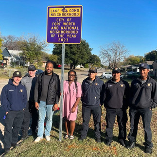 Councilman Jared Williams- CFW District 6, Dena Roberts, Chair Lake Como Neighborhood Advisory Council, Fire Station 16 Firefighters