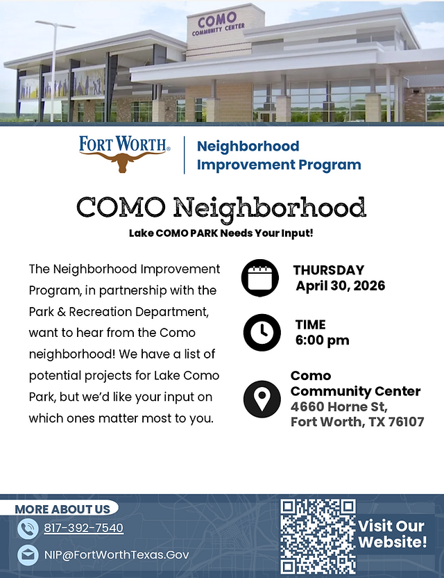 CFW 2021 Neighborhood Improvement Program funds, April 30, 2026