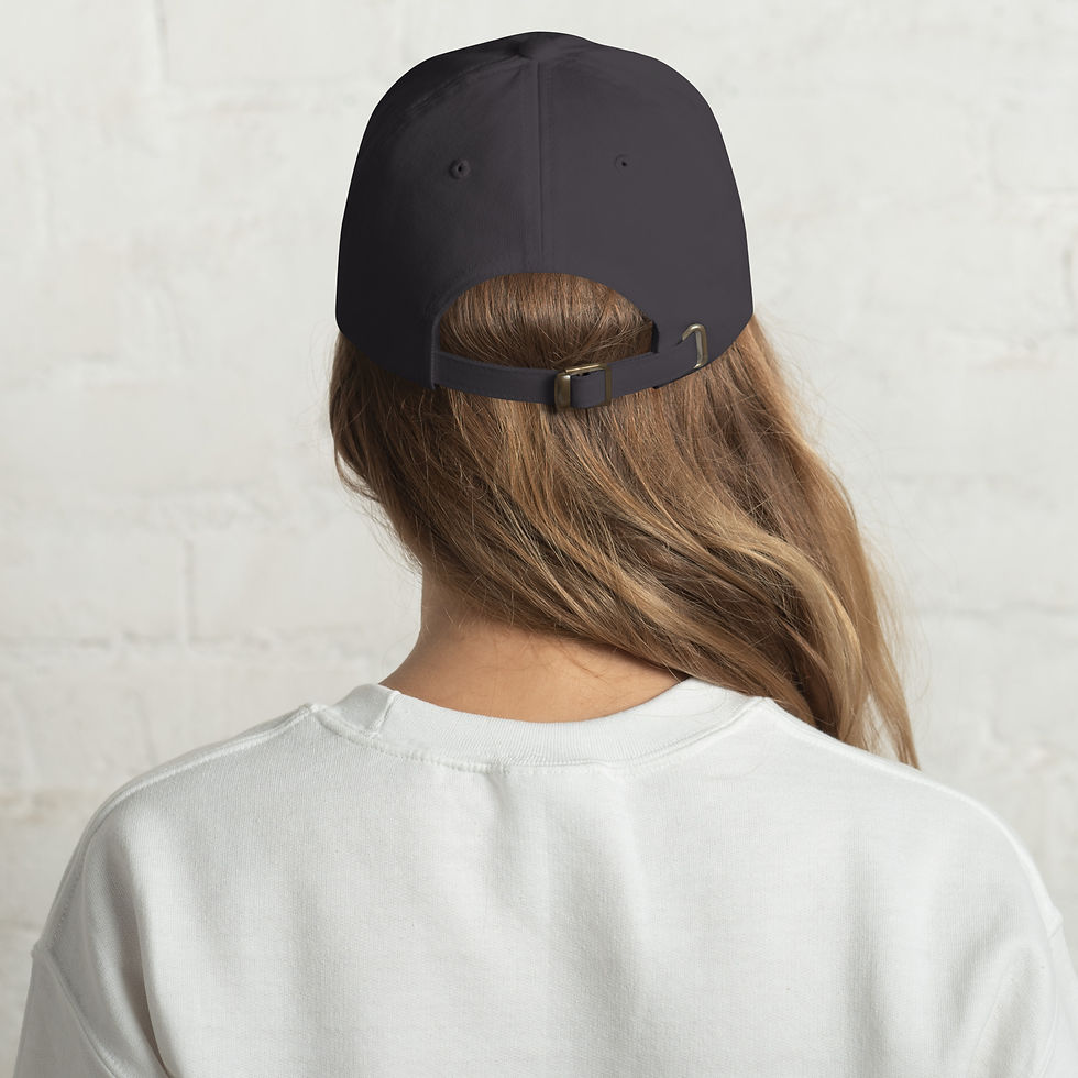 Thumbnail: Casquette avec logo mandala brodé en blanc