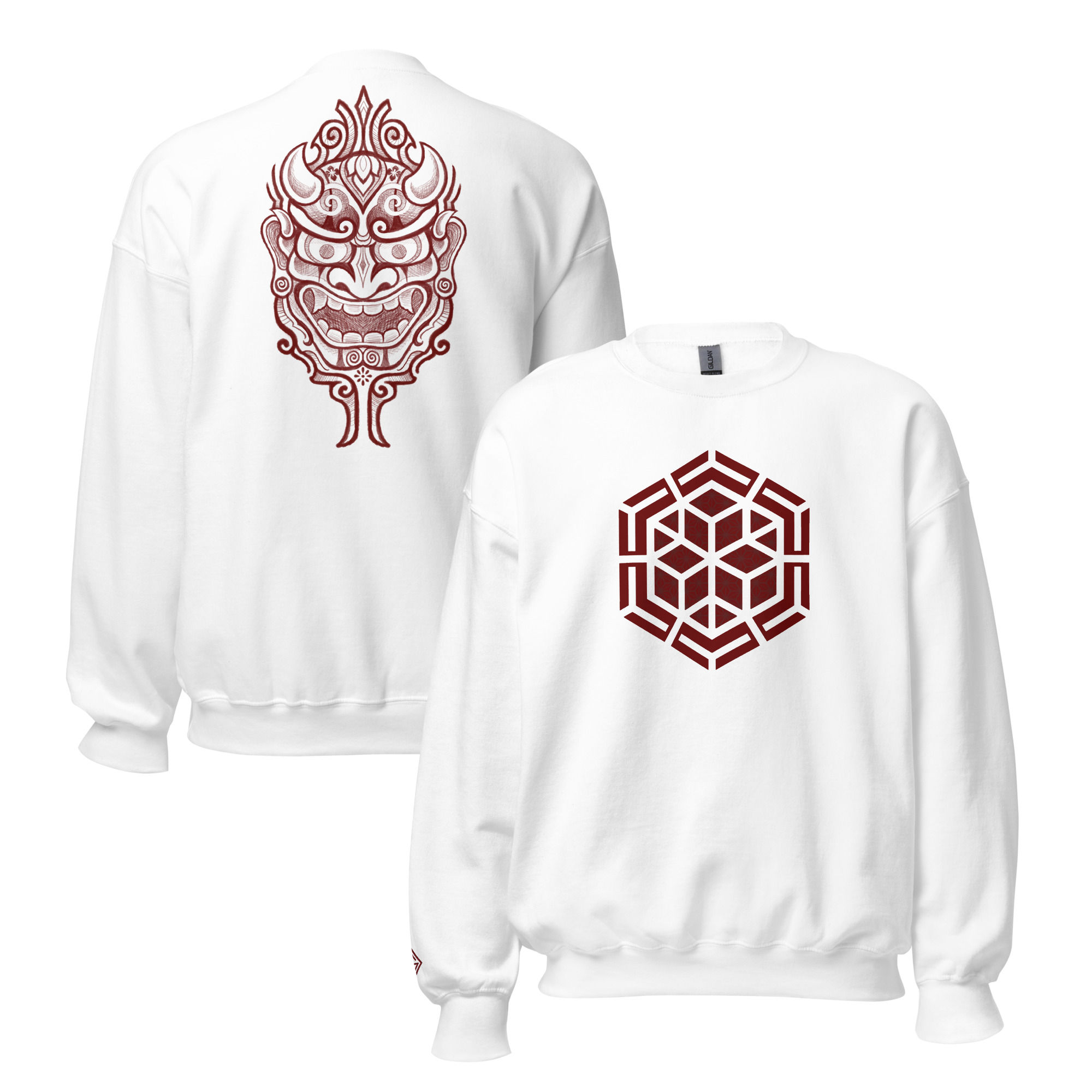 Unisex Sweatshirt Hannya + motif avant