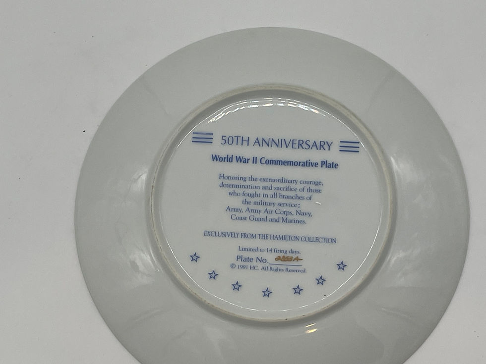 Thumbnail: 9.5" plate- 50th Anniversary World War II Commemorative -The Hamilton Collection