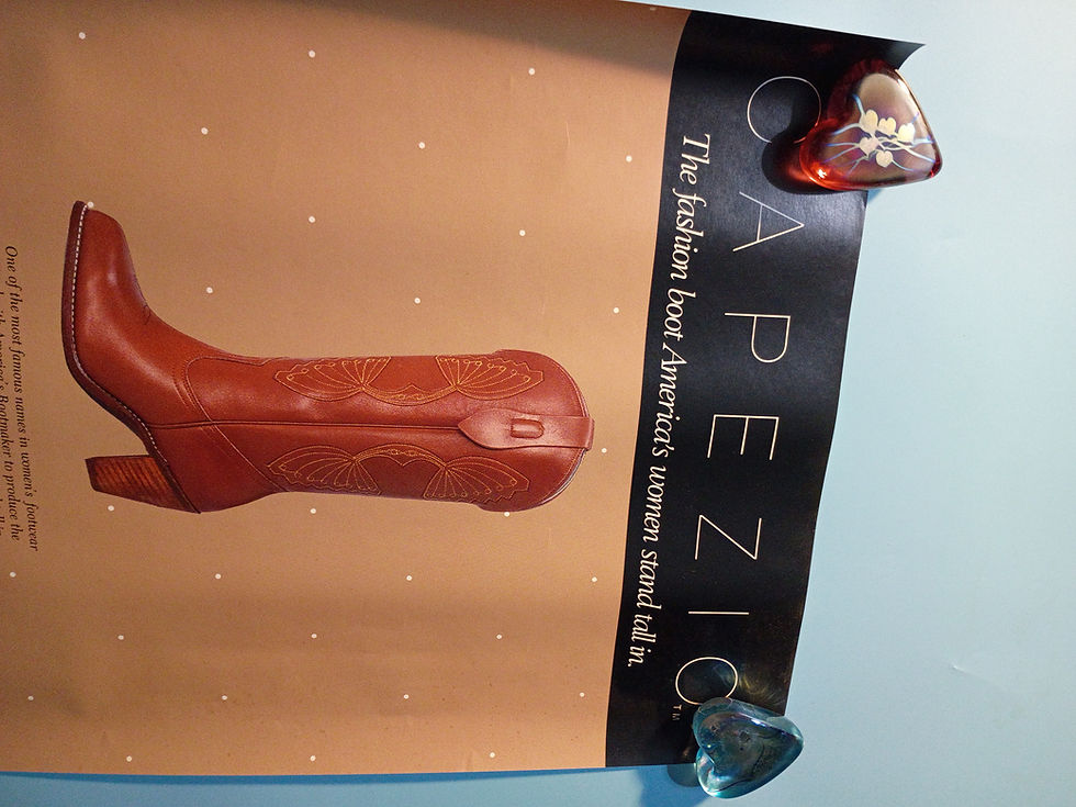 Thumbnail: Approx. 17"x 22" Vintage poster- "CAPEZIO" A Product of Texas Boot Company