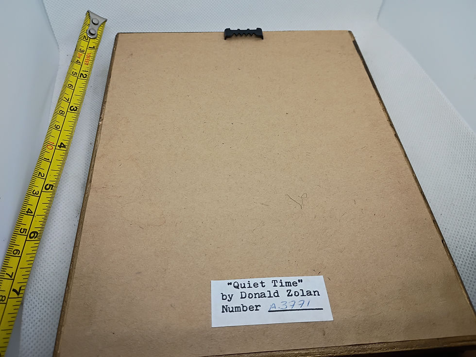 Thumbnail: 7" "Quiet Time" Canvas Replica by Donald Zolan Pemberton & Oakes 1992 with COA