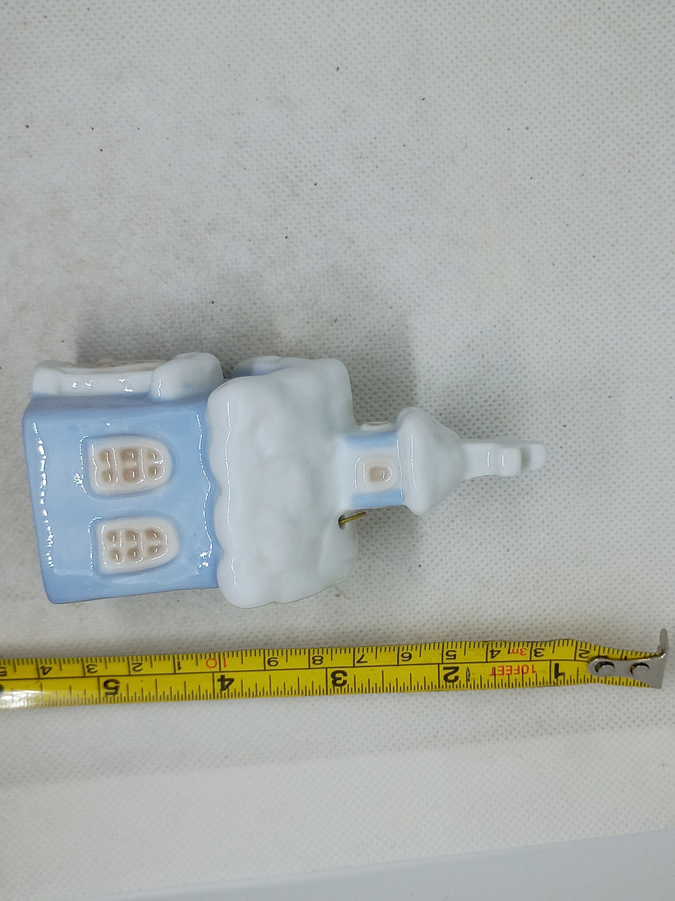 Thumbnail: 4.5" tall- porcelain bell - Little Blue Church Bell - made in Japan