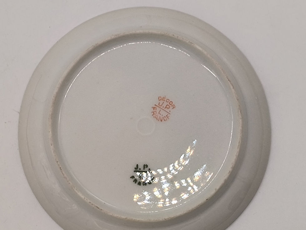 Thumbnail: 5" Plate - produced by Jean Pouyat Limoges (J.P.L.) in France.