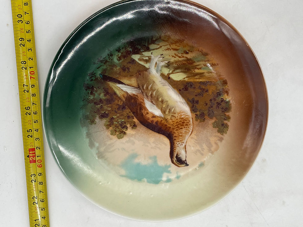 Thumbnail: 9" Plate -  Vintage Game Bird Plate- Z S & C co Bavaria