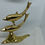 Thumbnail: 5" Brass stature - pair of jumping dolphins