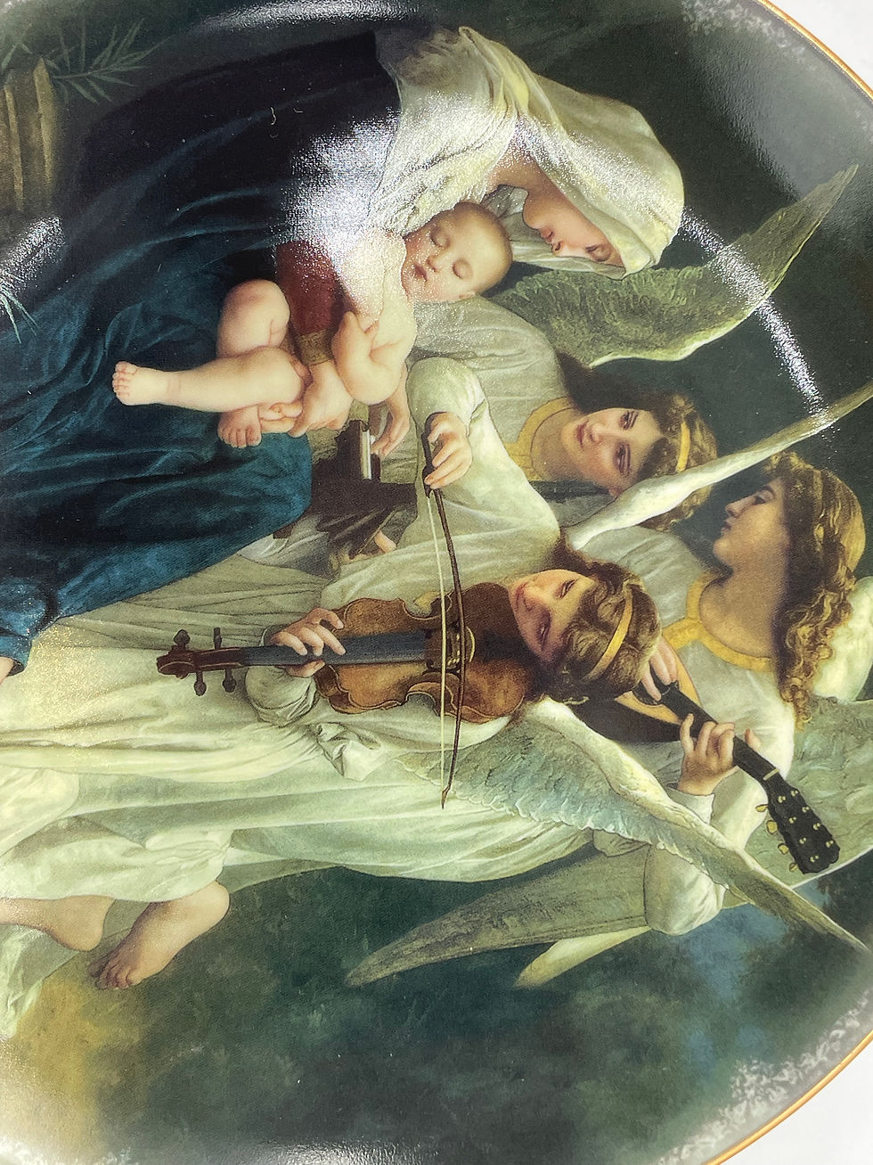 Thumbnail: 8" Plate - "Angelic Serenade" by William Bougereau