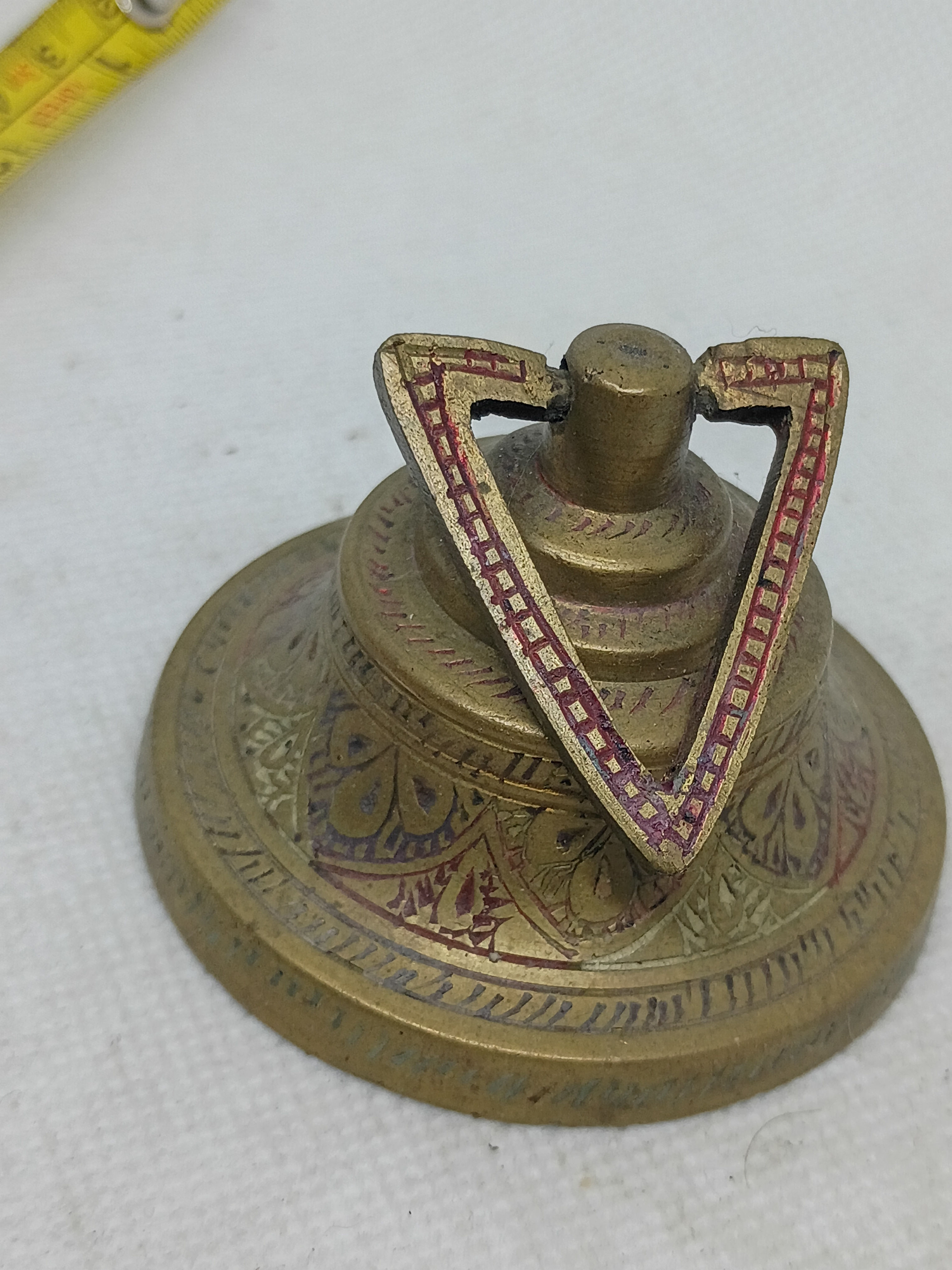 1.75" Antique chinese bell- solid -possibly bronze SSS-INDIA-123-1