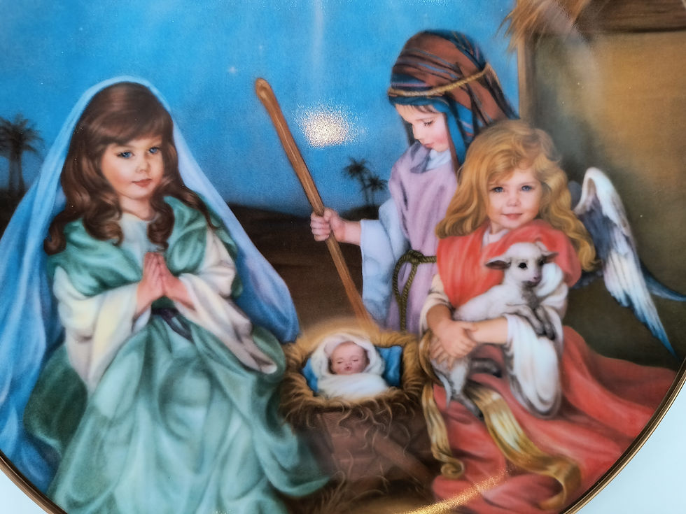 Thumbnail: 10" Plate -'Silent Night" 1st issue in The Children's Christmas Pageant