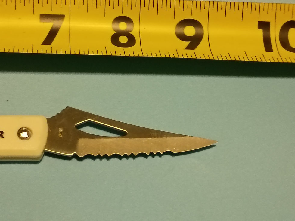 Thumbnail: Approx 5" open -Folding knife- stainless steel blade- plastic handle Deer Hunter