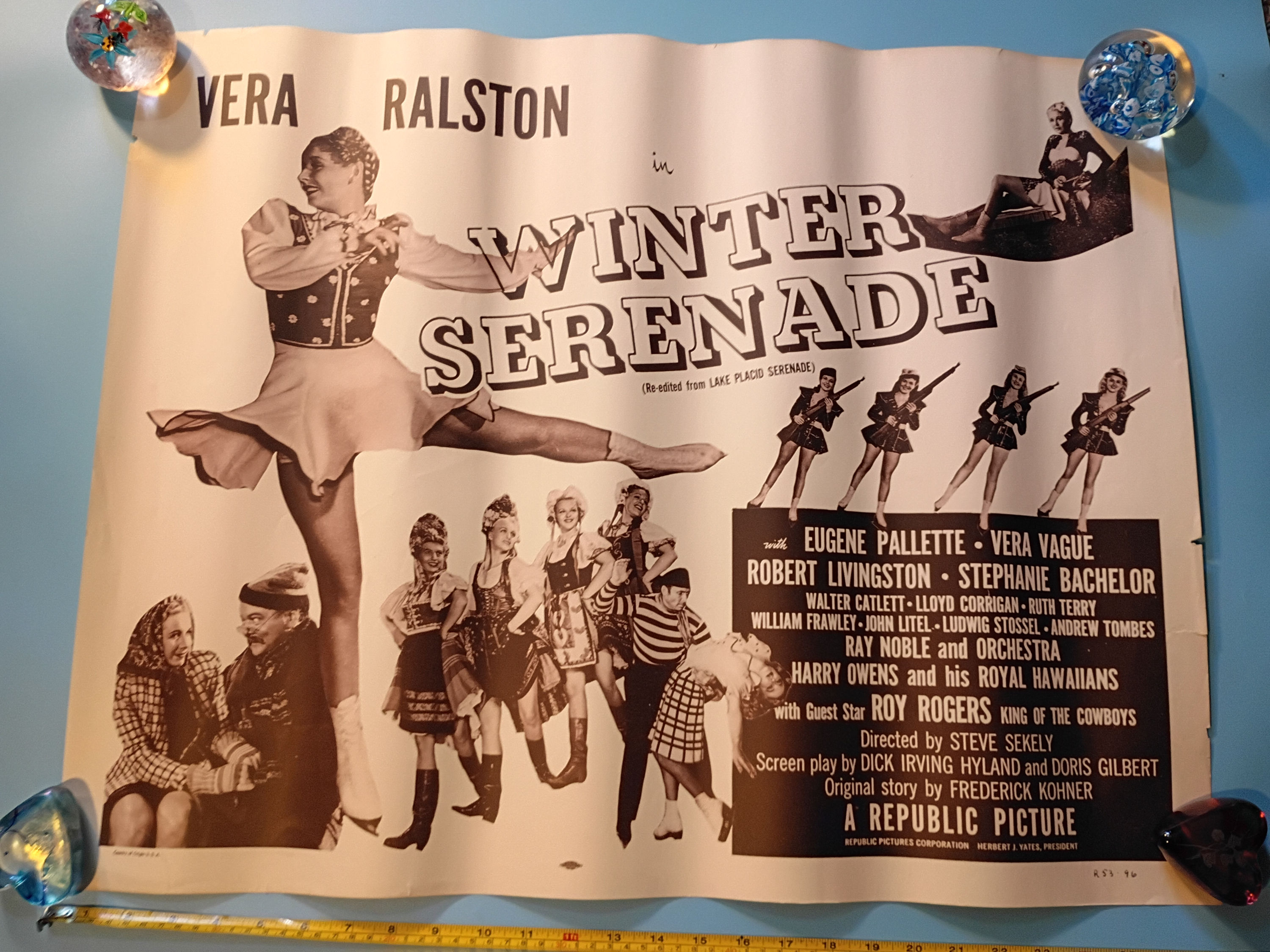 Approx. 22"x 28"Vintage Movie poster "Winter Serenade" Republic Pictures Corp