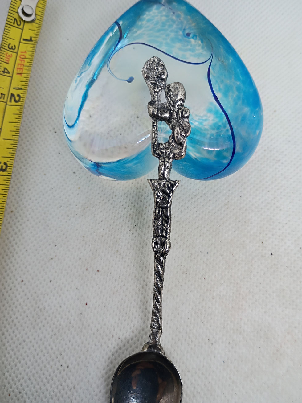 Thumbnail: Approx 4.5" Vintage -Italian souvenir spoon-a decorative handle depicting a lion
