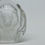 Thumbnail: 3" tall clear pressed glass paperweight-Lion - etched The True King  