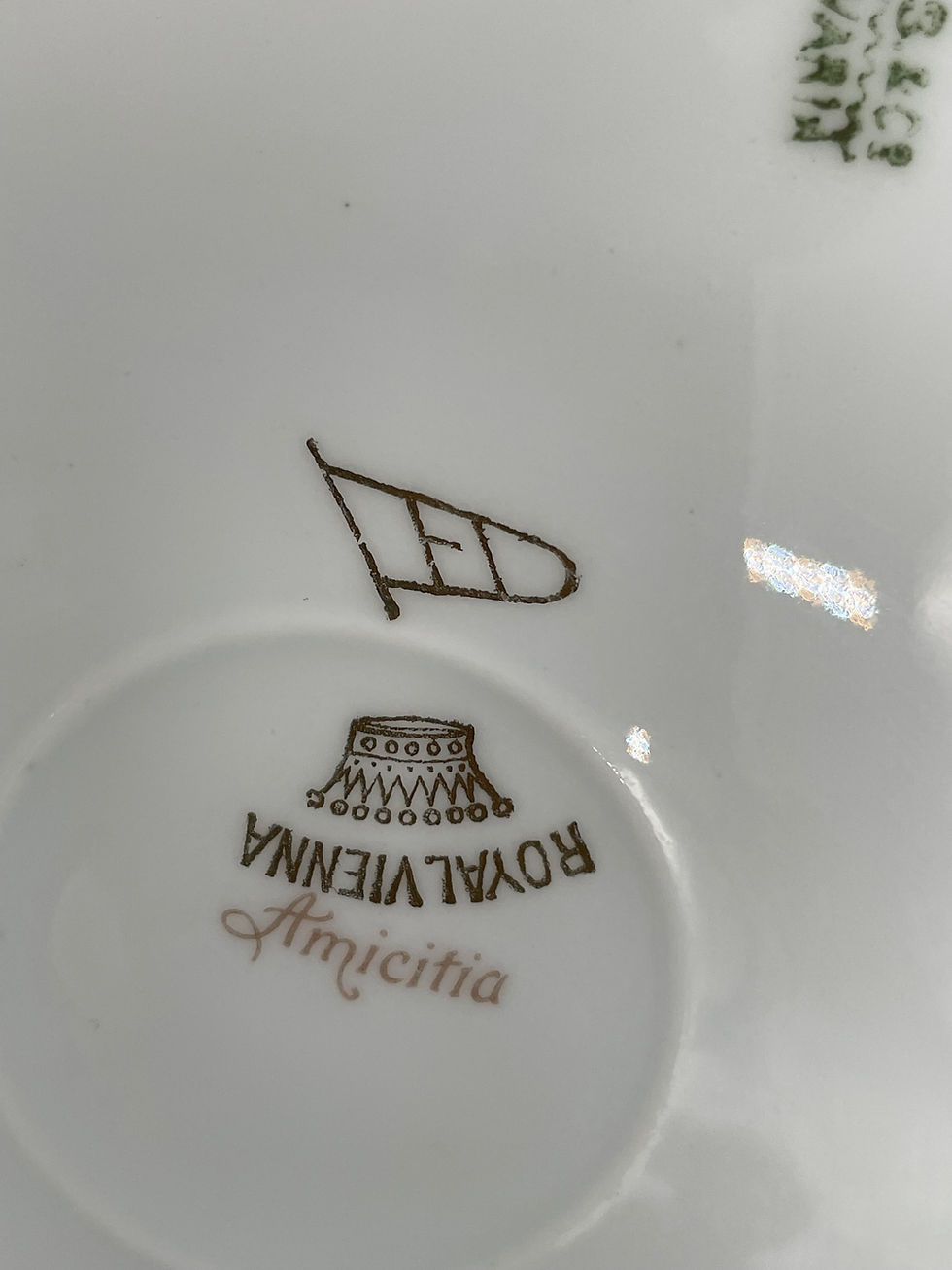 Thumbnail: 9" plate- vintage  Germany porcelain plate with portrait design