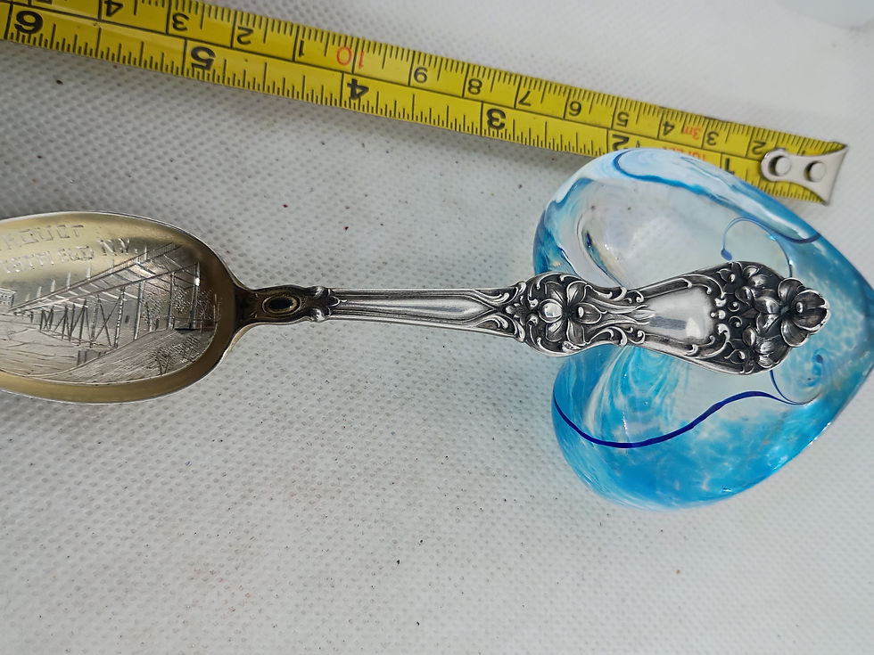 Thumbnail: 5.5"Vintage Sterling silver spoon -15G- souvenir spoon- The Viaduct Westfield NY
