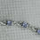 Thumbnail: 8"  925 Silver S shaped link bracelet with aquamarine stones - unverified