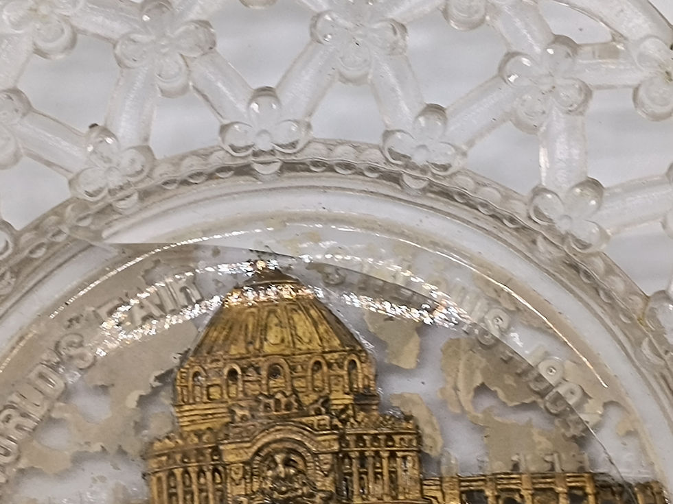 Thumbnail: 8" Vintage plate- St Louis World Fair - 1904  Festival Hall and Cascade Gardens