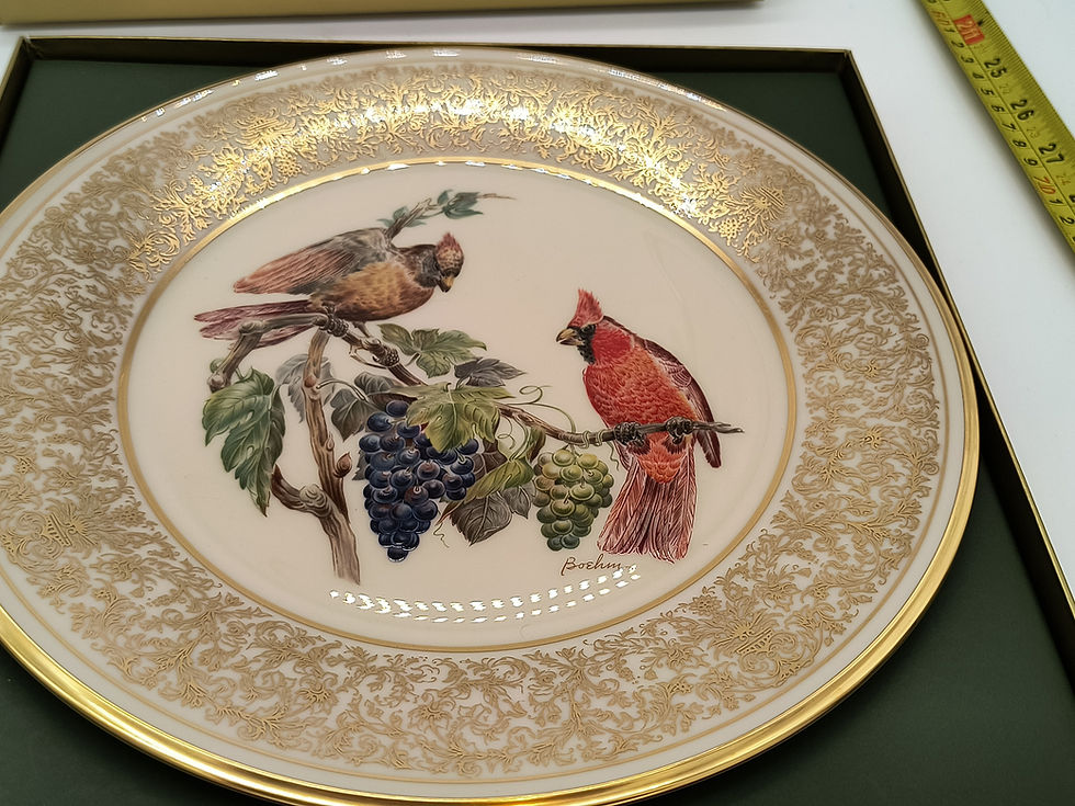 Thumbnail: 11" Plate-  Cardinal by Edward Marshall Boehm collectible plate