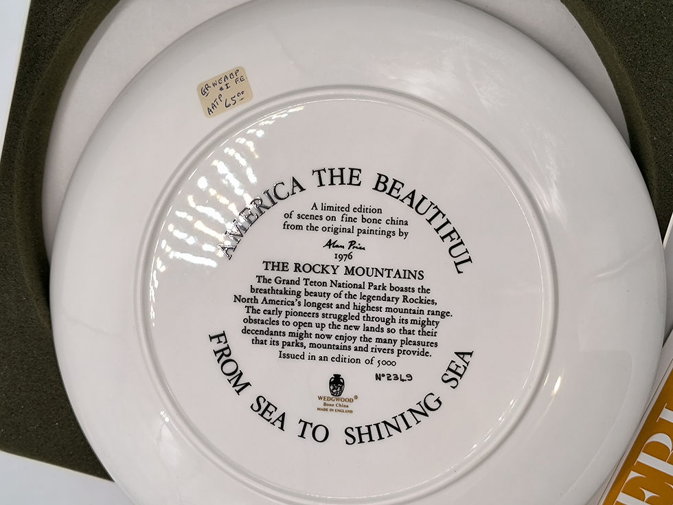 Thumbnail: 10.5" Plate-  "America the Beautiful - From Sea to Shining Sea" Rocky Mountains