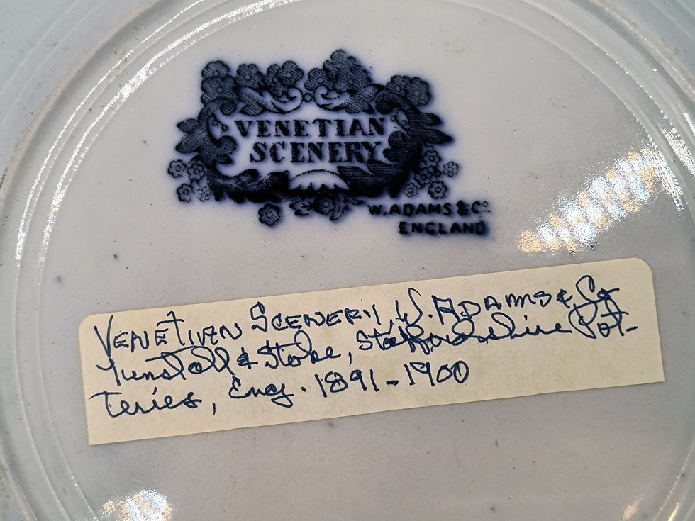 Thumbnail: 10" Vintage Plate- Venetian Scenery- made by Adams and Co - England