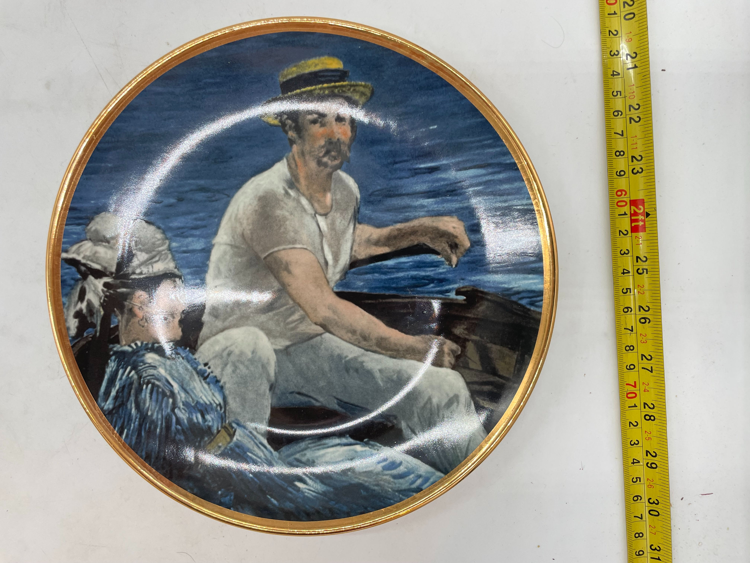 10" Plate - "In A Boat" -  by Edouard Manet 