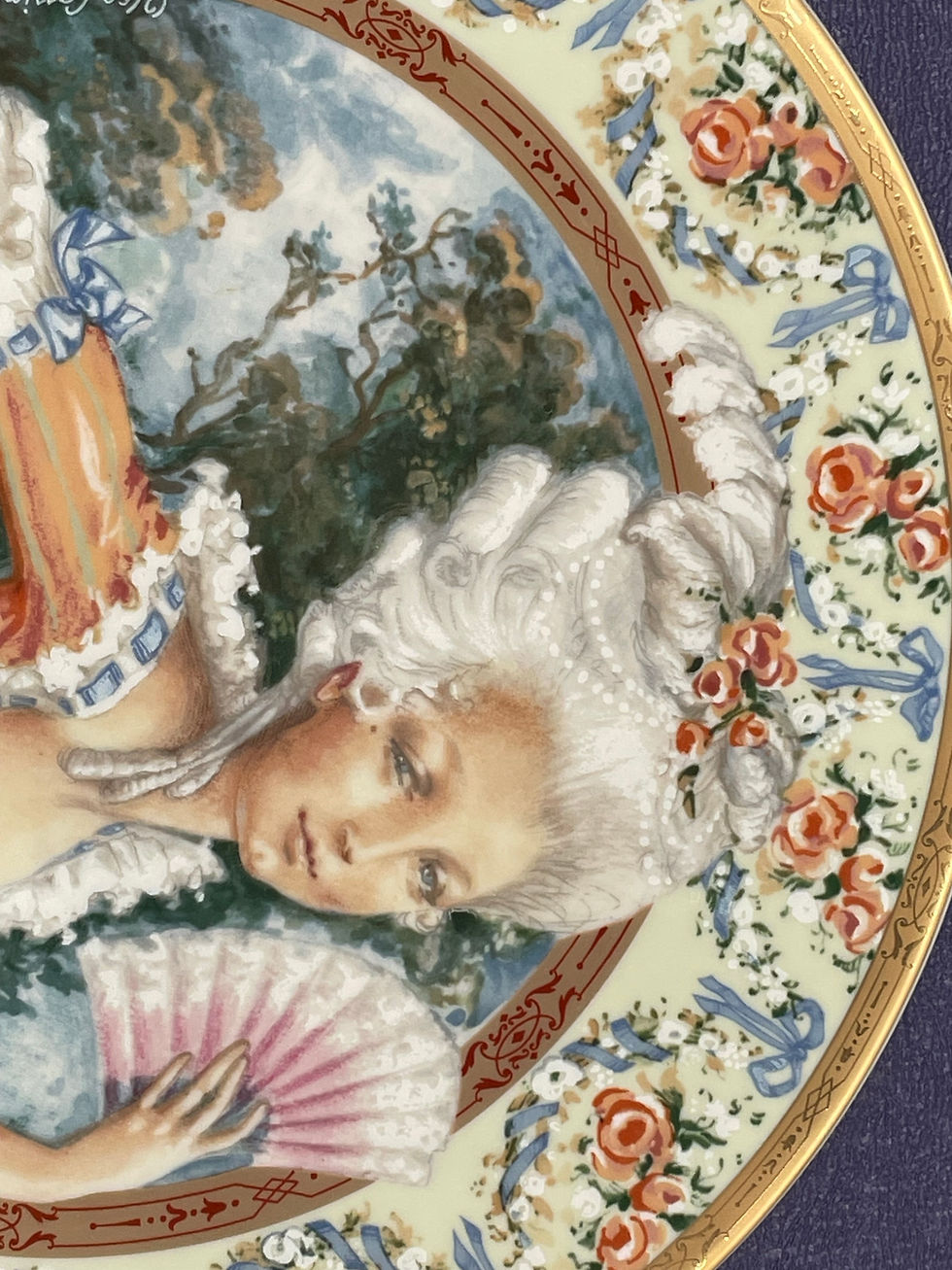Thumbnail: 10" plate- "Marie Antoinette" by Oleg Cassini