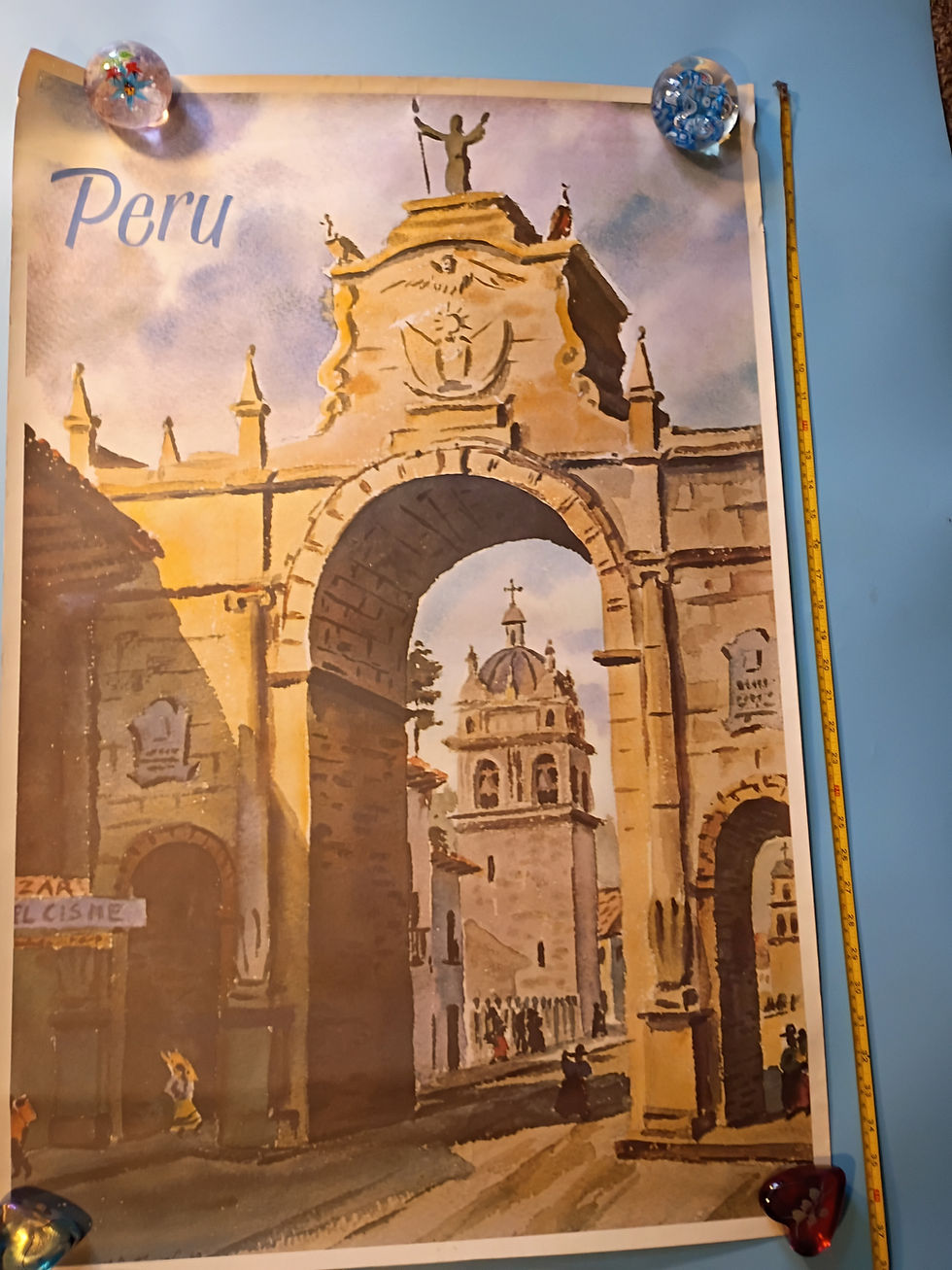 Thumbnail: Approx. 25"x 36" poster-"PERU" Vacation poster - no markings