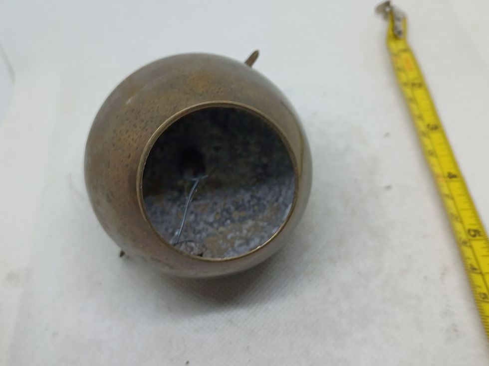 Thumbnail: 4" wide vintage brass apple bell - Made in India